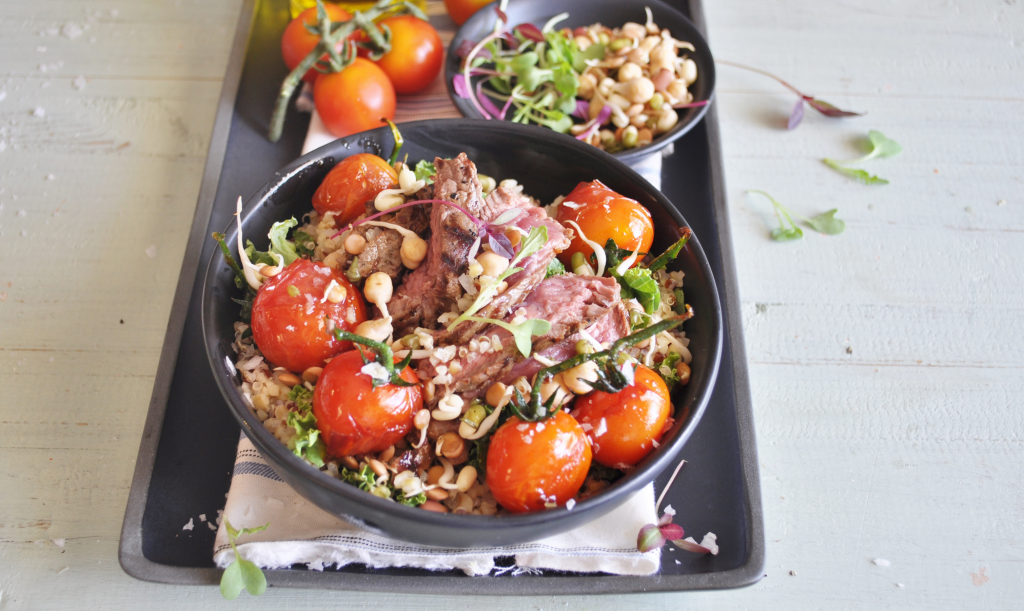 Slow roasted tomato and marinated ostrich Stafford Bros & Draeger